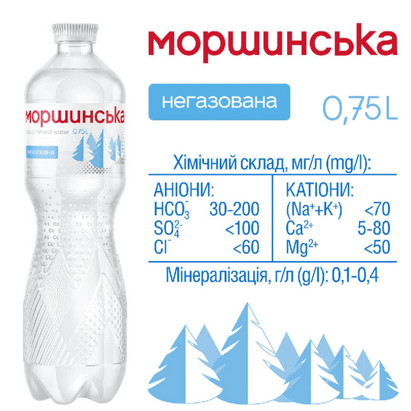 Вода Моршинська 0,75 л (негазована) 010106 фото